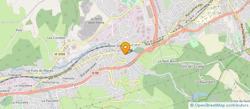 localisation de l'entreprise BOSSART ANDREE  LA RICAMARIE