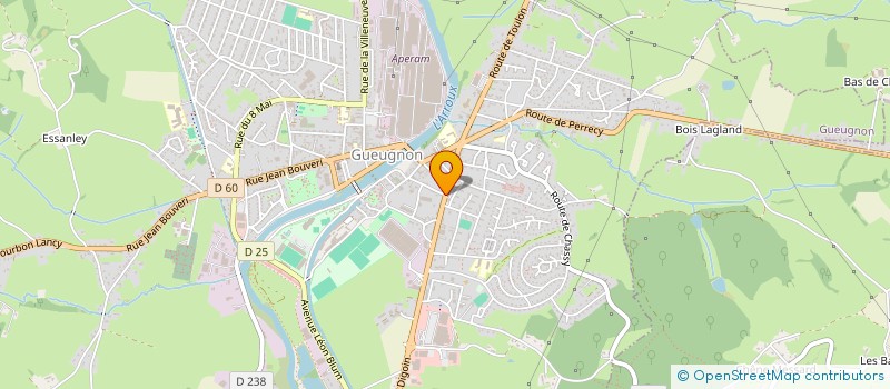 localisation de l'entreprise BOSSET MOTOCULTURE  GUEUGNON