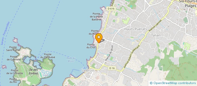 localisation de l'entreprise BOSSI à SIX-FOURS-LES-PLAGES