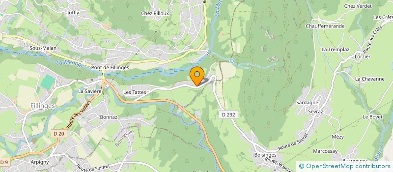 localisation de l'entreprise BOSSON INDUSTRIES  FILLINGES