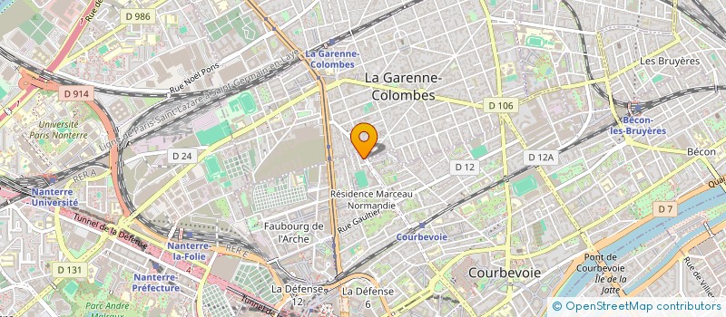 localisation de l'entreprise BOSSUET GERARD COUVERTURE à COURBEVOIE