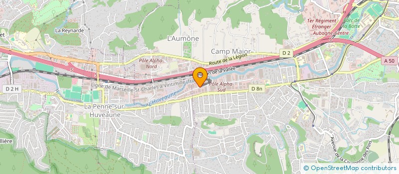 localisation de l'entreprise BOSSUET-TOMASI  AUBAGNE