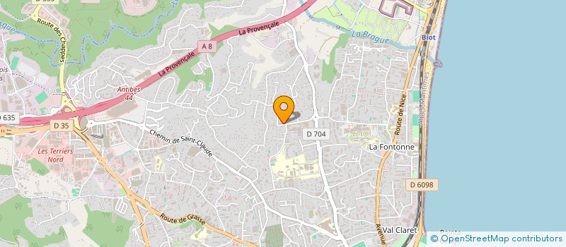 localisation de l'entreprise BOTTE ET SARDELLI à ANTIBES