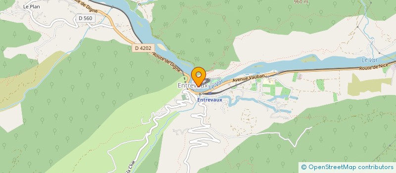 localisation de l'entreprise BOTTO NICOLAS à ENTREVAUX
