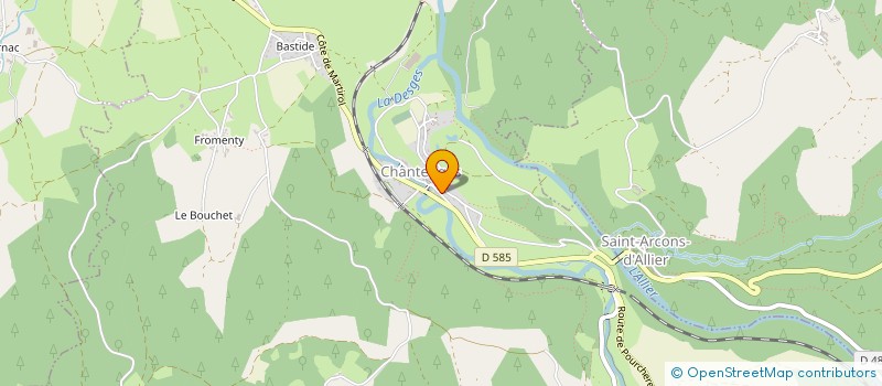 localisation de l'entreprise BOU'BOULANGERIE  CHANTEUGES