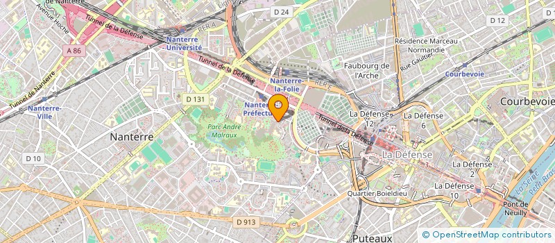 localisation de l'entreprise BOUAF'HOTEL à NANTERRE