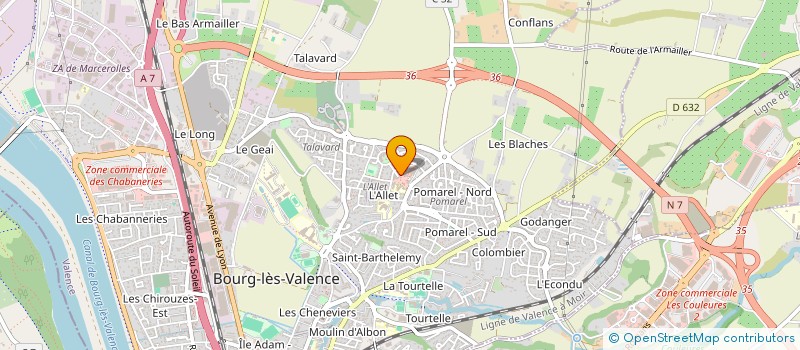 localisation de l'entreprise BOUALLAGUI  BOURG-LES-VALENCE