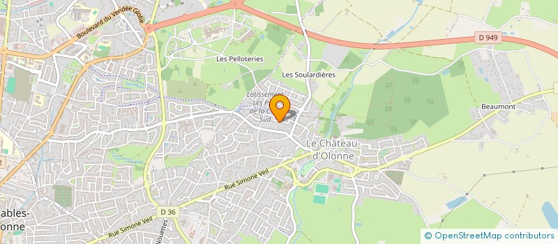 localisation de l'entreprise BOUBINOUS IMMO à LES SABLES D'OLONNE