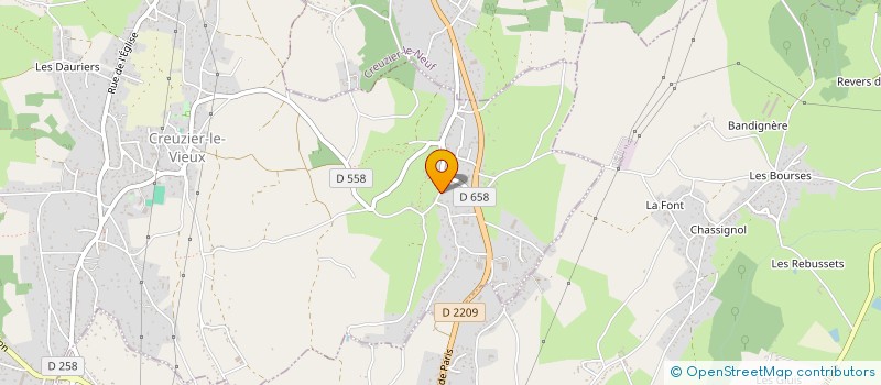 localisation de l'entreprise BOUCE  CREUZIER-LE-NEUF