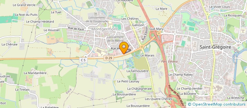 localisation de l'entreprise BOUCHARD à MONTGERMONT