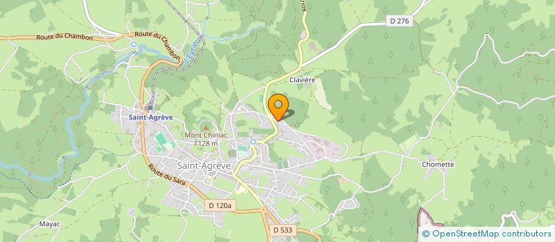 localisation de l'entreprise BOUCHARDON TP à SAINT-AGREVE