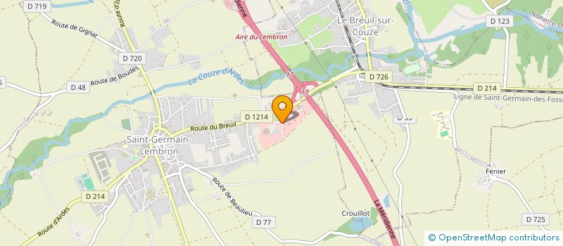 localisation de l'entreprise BOUCHE ERIC  SAINT-GERMAIN-LEMBRON