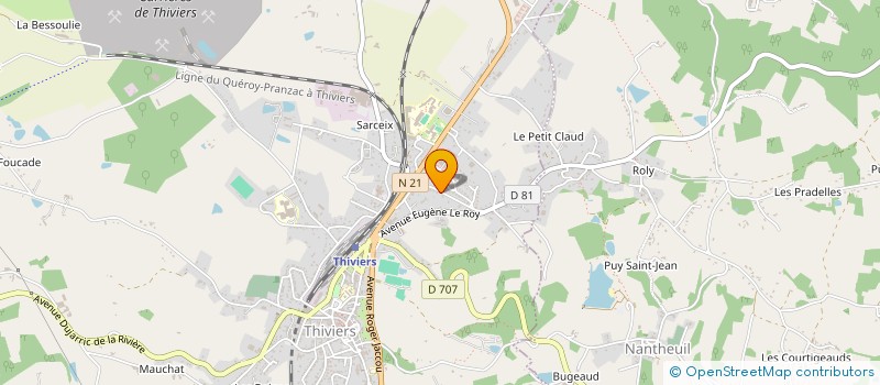 localisation de l'entreprise BOUCHER  THIVIERS