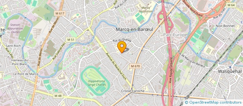 localisation de l'entreprise BOUCHERIE ALLENDER à MARCQ-EN-BARŒUL