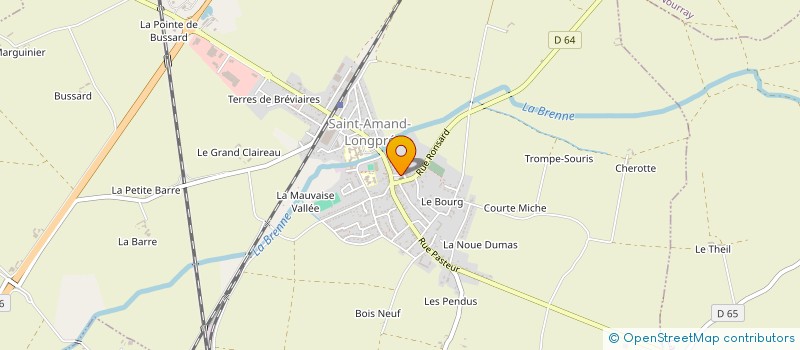 localisation de l'entreprise BOUCHERIE ANTOINE HUBERT à SAINT-AMAND-LONGPRE