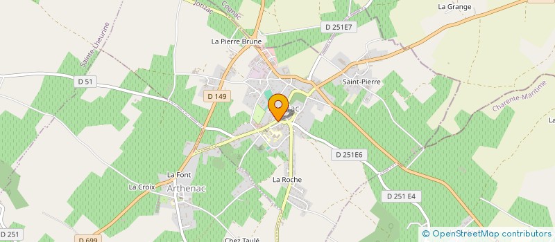 localisation de l'entreprise BOUCHERIE BARREAU  ARCHIAC