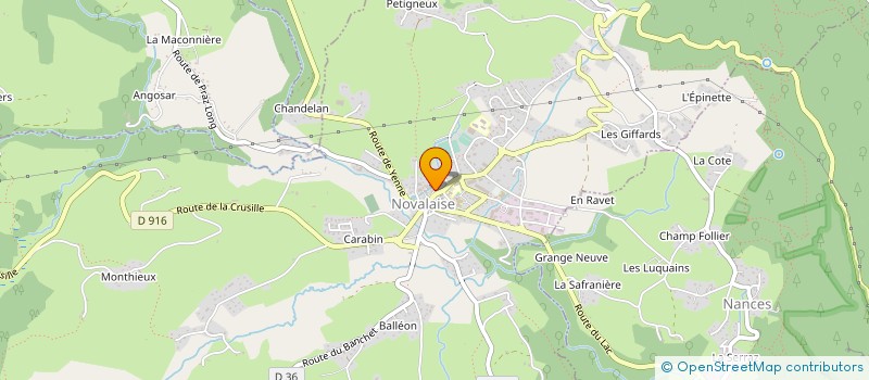 localisation de l'entreprise BOUCHERIE BORDONNAT  NOVALAISE