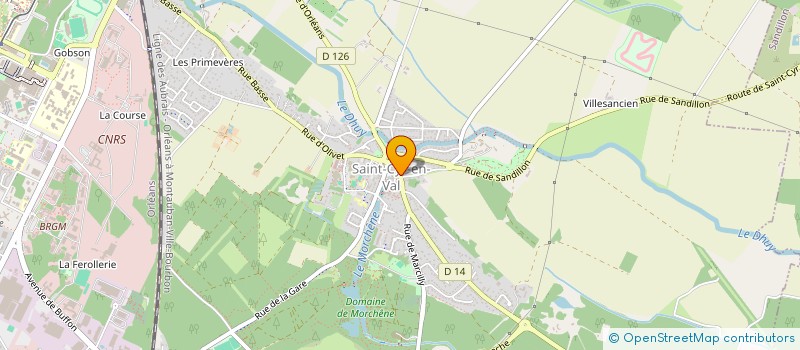 localisation de l'entreprise BOUCHERIE CAZE  SAINT-CYR-EN-VAL