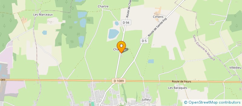 localisation de l'entreprise BOUCHERIE CHALAND COUZANAISE  SAINT-ETIENNE-LE-MOLARD