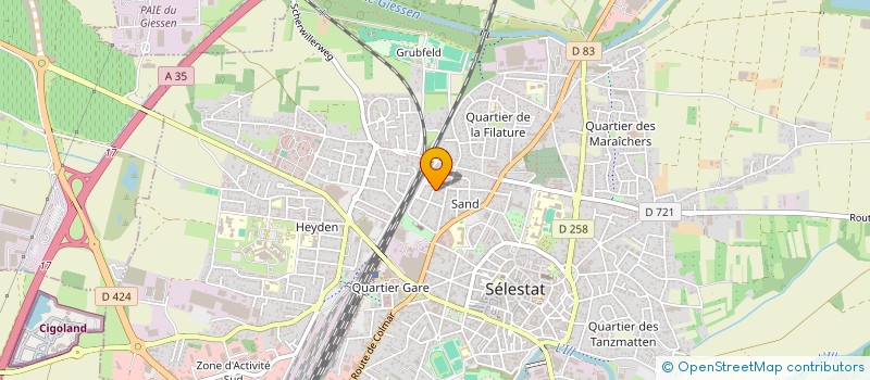 localisation de l'entreprise BOUCHERIE CHARCUT FRIESS SARL à SELESTAT