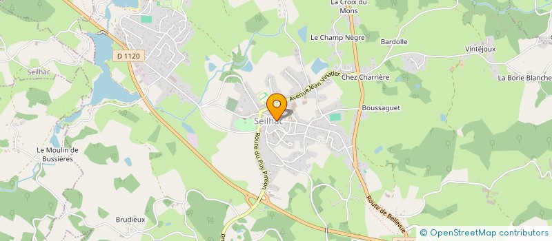 localisation de l'entreprise BOUCHERIE-CHARCUTERIE CARAMINOT-COUDERT  SEILHAC