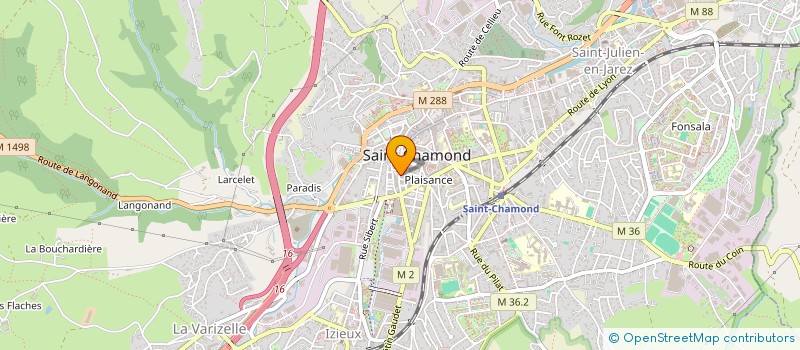 localisation de l'entreprise BOUCHERIE CHARCUTERIE CLAUDE DESFONDS à SAINT-CHAMOND