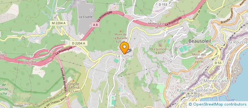 localisation de l'entreprise BOUCHERIE CHARCUTERIE DES ALPES à LA TURBIE