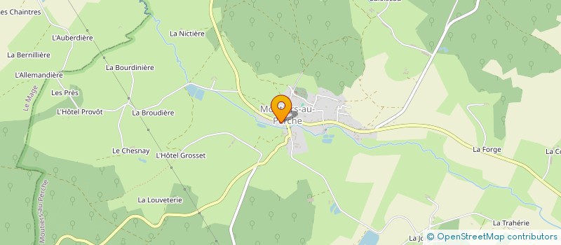 localisation de l'entreprise BOUCHERIE-CHARCUTERIE DES FERS CHAUDS à MOUTIERS-AU-PERCHE