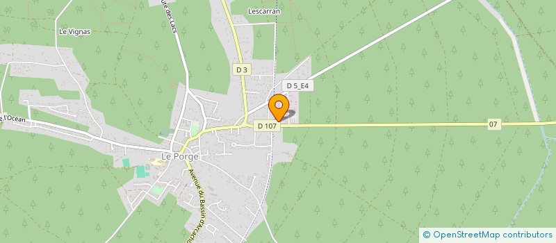 localisation de l'entreprise BOUCHERIE CHARCUTERIE DU PORGE  LE PORGE