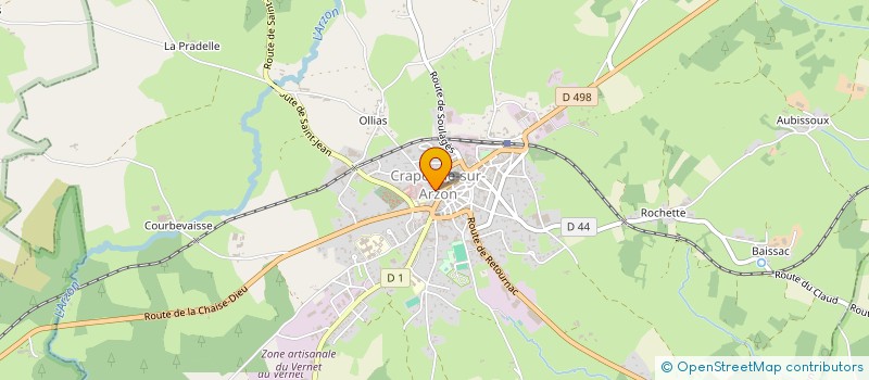 localisation de l'entreprise BOUCHERIE CHARCUTERIE FERRY SEBASTIEN  CRAPONNE-SUR-ARZON