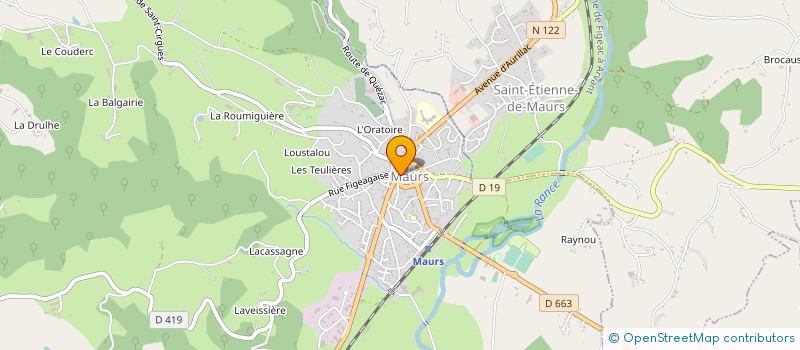 localisation de l'entreprise BOUCHERIE-CHARCUTERIE GUILLAUME CAR à MAURS