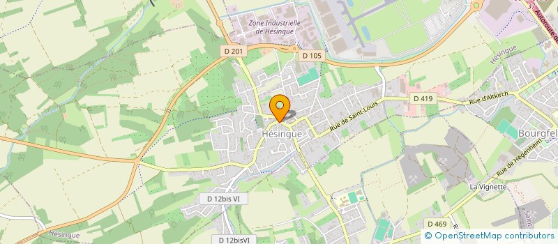 localisation de l'entreprise BOUCHERIE-CHARCUTERIE HERTZOG à HESINGUE