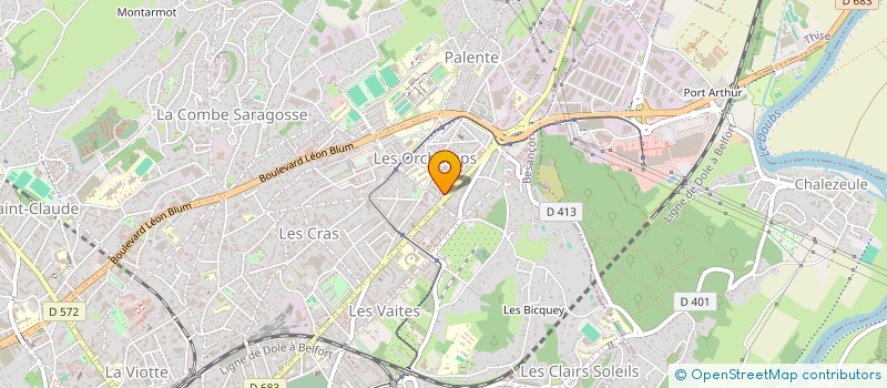 localisation de l'entreprise BOUCHERIE CHARCUTERIE LES GLAIEULS à BESANCON