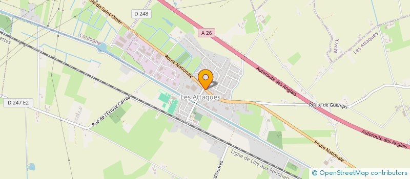 localisation de l'entreprise BOUCHERIE CHARCUTERIE MATRINGHEM  LES ATTAQUES