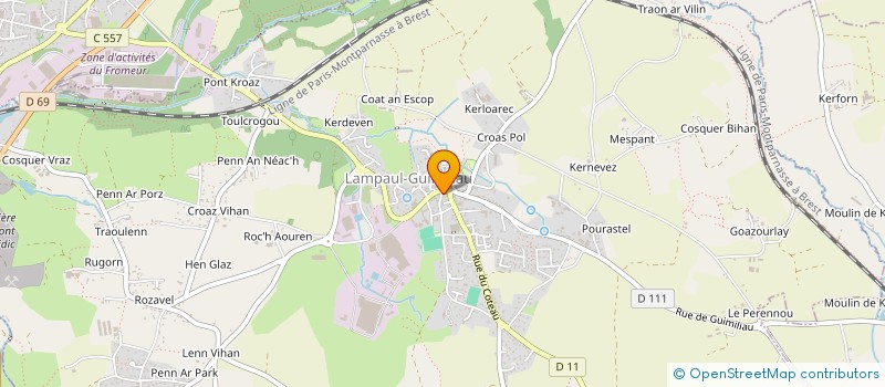 localisation de l'entreprise BOUCHERIE CHARCUTERIE RAPHAEL TREGUER à PLOUNEVENTER