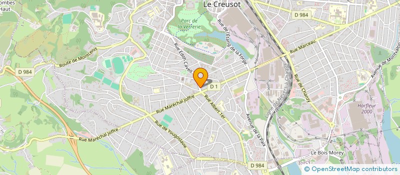 localisation de l'entreprise BOUCHERIE CHARCUTERIE SAINT HENRI à LE CREUSOT