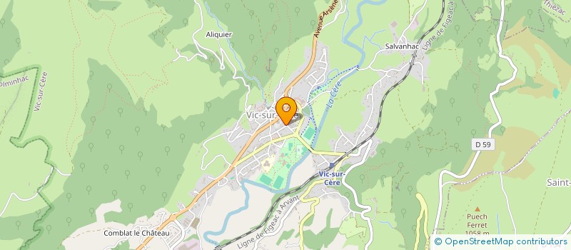 localisation de l'entreprise BOUCHERIE CHARCUTERIE SERGUES PERE FILS à VIC-SUR-CERE