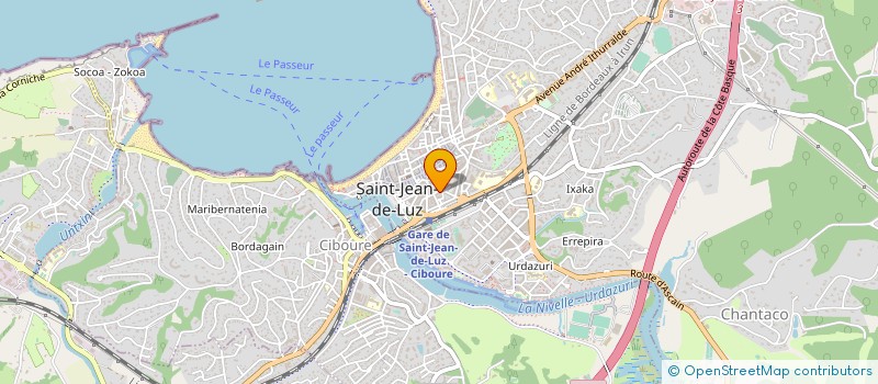 localisation de l'entreprise BOUCHERIE CHARCUTERIE TRAIT CURUTCHET à SAINT-JEAN-DE-LUZ