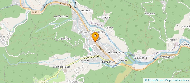 localisation de l'entreprise BOUCHERIE CHARCUTERIE TRAITEUR ISSARTEL  LALEVADE-D'ARDECHE