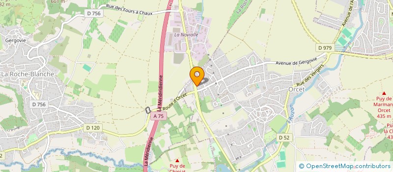 localisation de l'entreprise BOUCHERIE CHARCUTERIE VIDAS GAILLARD  ORCET