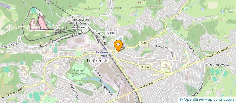 localisation de l'entreprise BOUCHERIE CHAROLAISE BONIN à LE CREUSOT