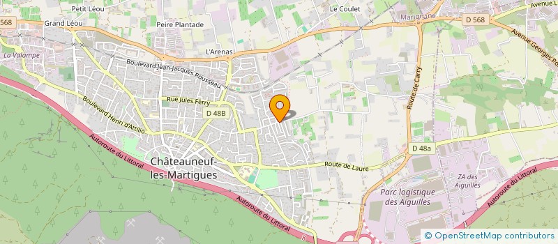 localisation de l'entreprise BOUCHERIE COTE BLEUE à CHATEAUNEUF-LES-MARTIGUES