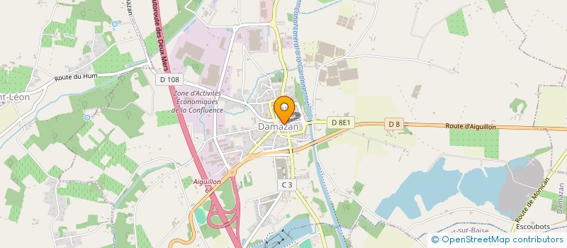 localisation de l'entreprise BOUCHERIE CUQUEL  DAMAZAN