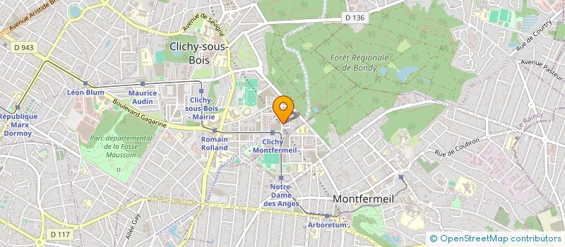 localisation de l'entreprise BOUCHERIE D'ELEVAGE CLICHY à CLICHY-SOUS-BOIS