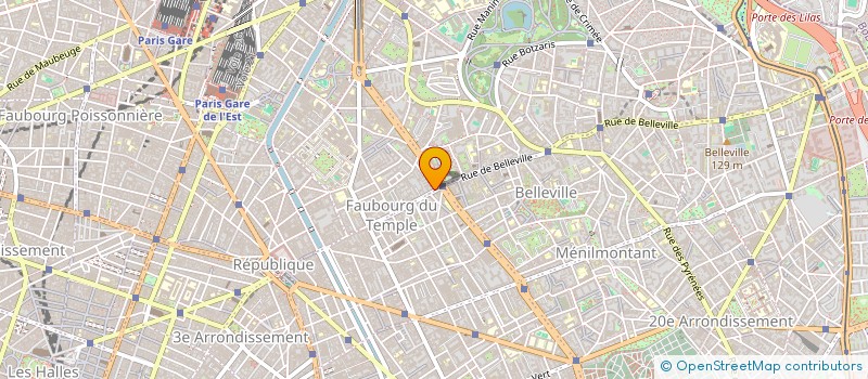 localisation de l'entreprise BOUCHERIE DE BELLEVILLE  PARIS