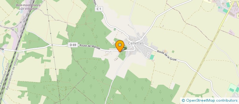localisation de l'entreprise BOUCHERIE DE CELLETTES  CELLETTES