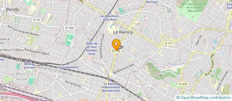 localisation de l'entreprise BOUCHERIE DE L EGLISE NOTRE DAME à LE RAINCY