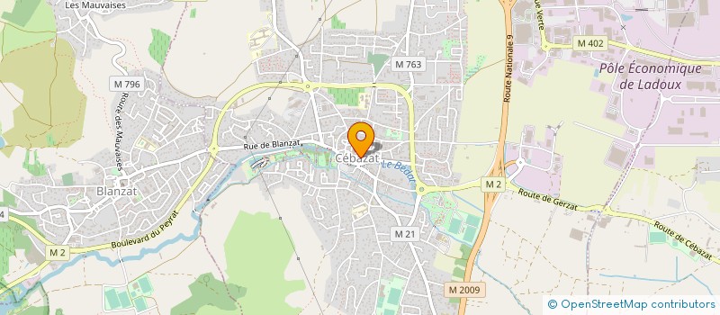 localisation de l'entreprise BOUCHERIE DE L'HORLOGE  CEBAZAT