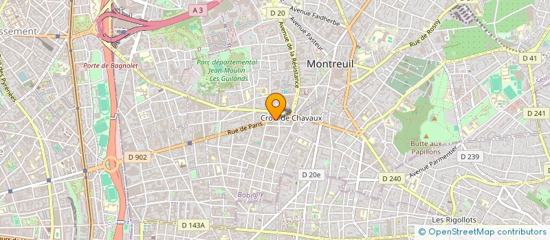 localisation de l'entreprise BOUCHERIE DE L'ORIENT à MONTREUIL
