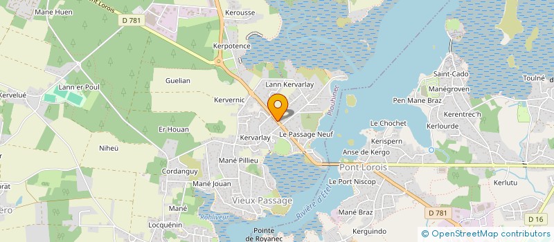 localisation de l'entreprise BOUCHERIE DE L'OUEST à PLOUHINEC